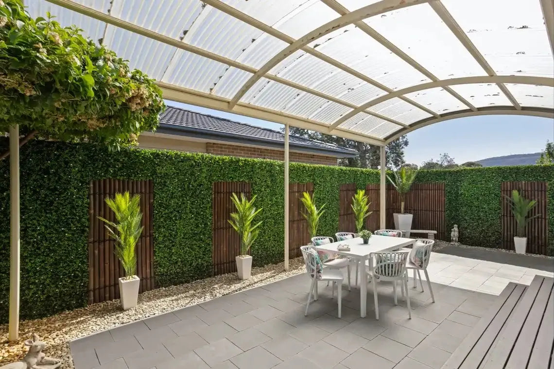 Breathe Life Into Your Patio With an Artificial Buxus Hedge Panel