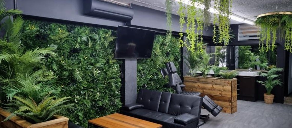 Can a Tattoo Shop Change Its Interior with Artificial Greenery?