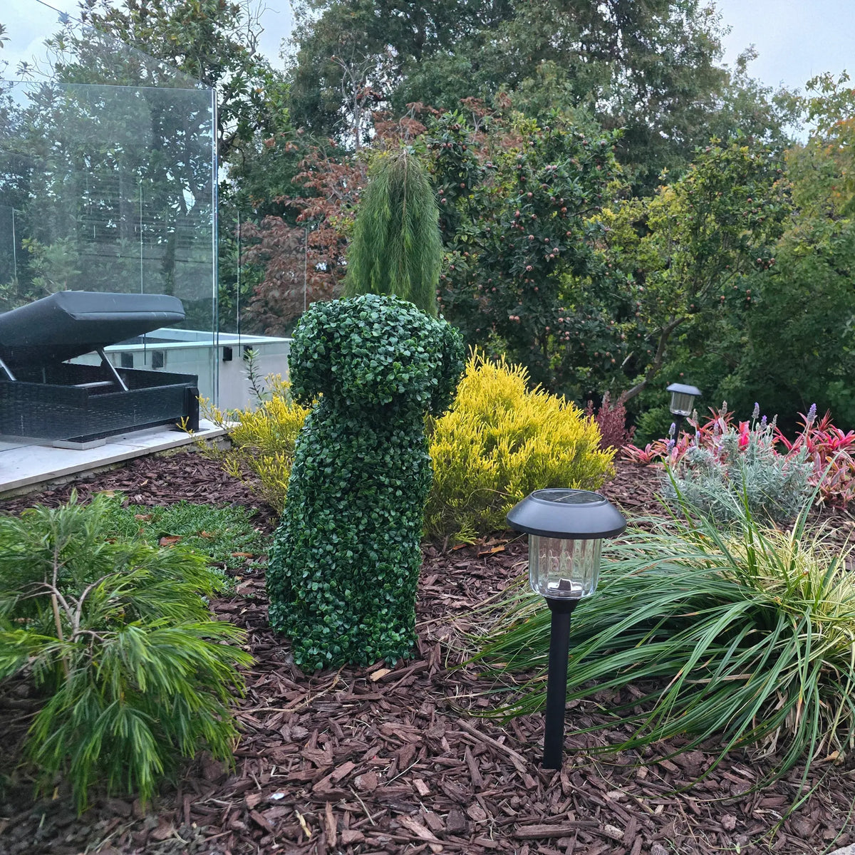 Artificial Boxwood Topiary Dog 60cm UV Resistant