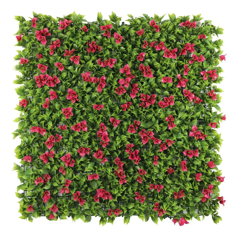 Luxury Flowering Pink Vertical Garden / Green Wall UV Resistant 1m X 1m - Designer Plants