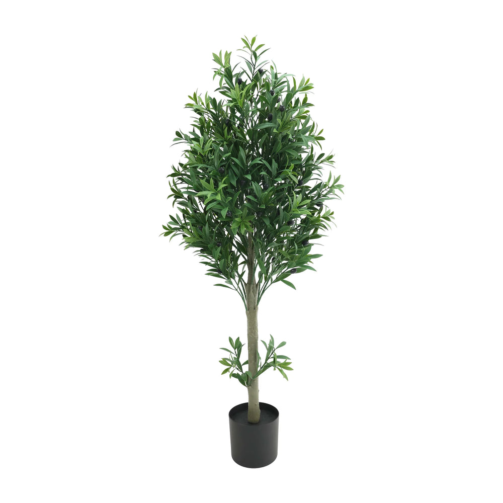 artificial manicured olive tree 127cm - full view