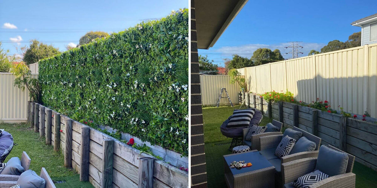 Group 1 Fire Certified - Luxury White Oasis Vertical Garden / Green Wall UV Resistant 1m x 1m
