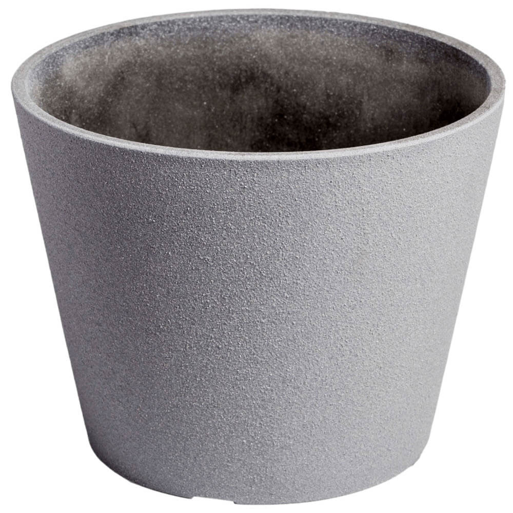 Rendered Grey Planter Pot 25cm - Designer Plants