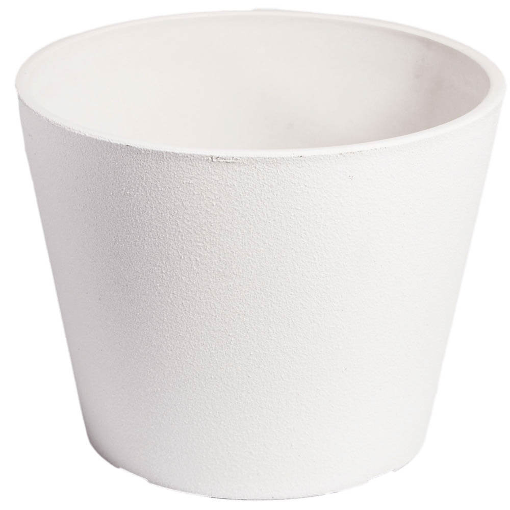 Rendered White Planter Pot 25cm - Designer Plants