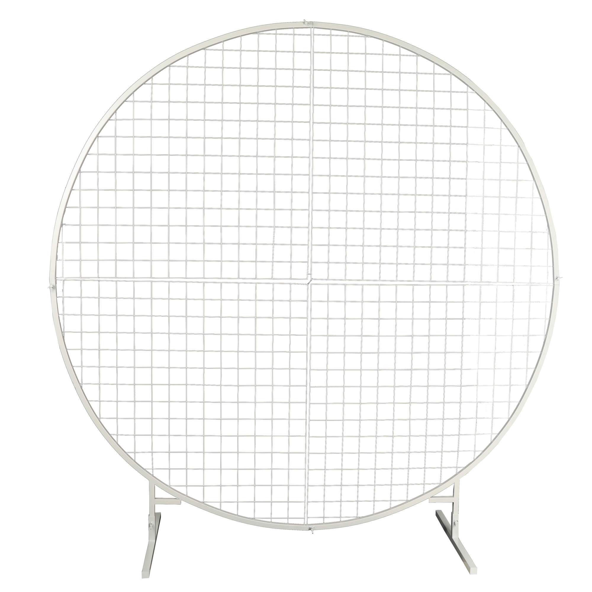 Sturdy Circular Flower Wall / Event Stand 200cm Diameter (White Frame) - Designer Plants