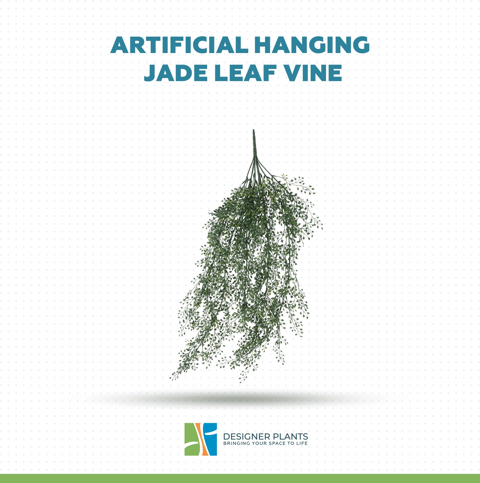 Artificial Hanging Jade Leaf Vine UV Resistant 90cm