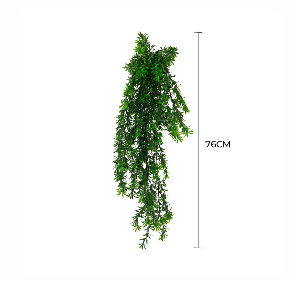 Artificial Hanging Willow Leaf Garland Bush UV Resistant and Fire Rated 18cm x 76cm