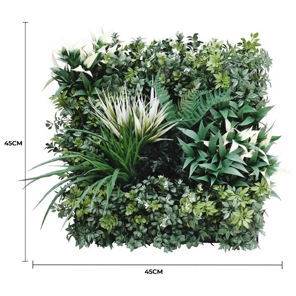 Bespoke Vertical Garden Green Wall UV Resistant 45cm x 45cm Fire Retardant