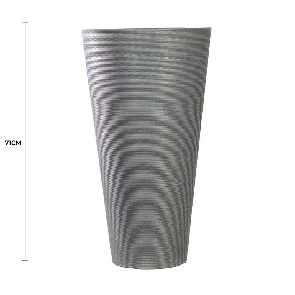 Decorative Large Modern Grey Round Planter 71cm