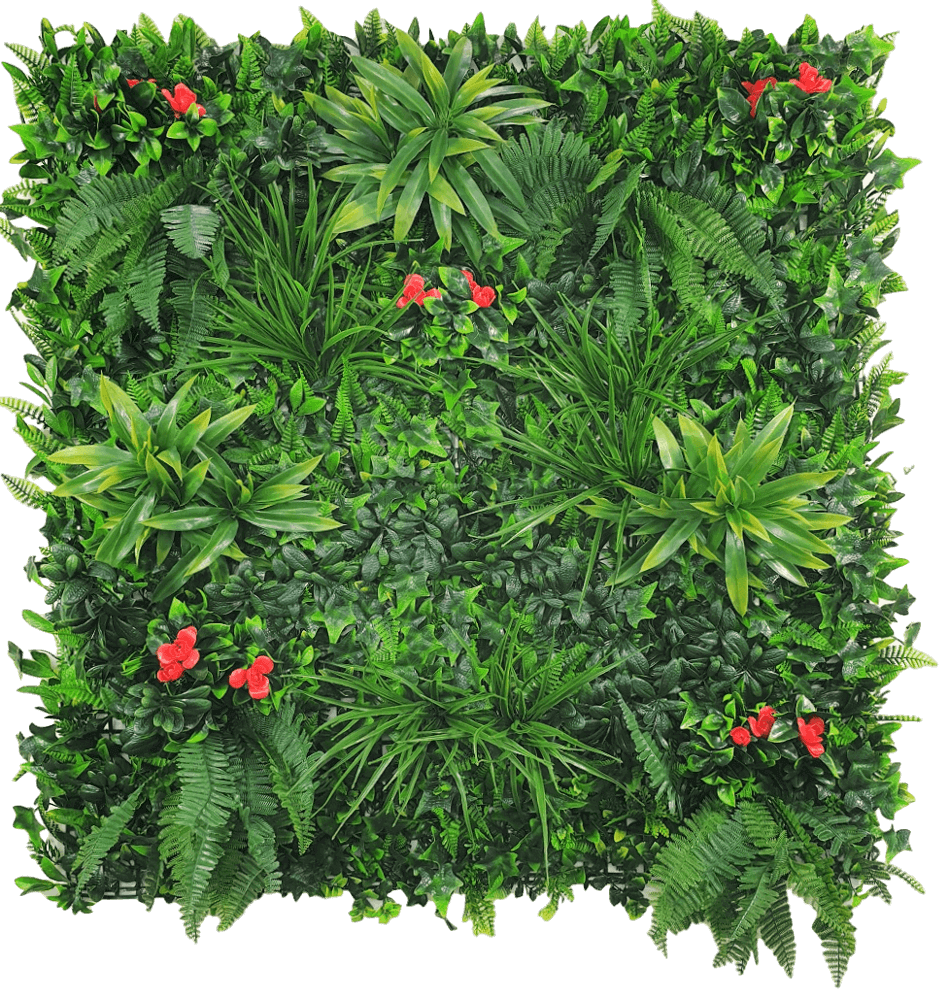 Elegant Red Rose Vertical Garden / Green Wall UV Resistant Sample - Designer Plants