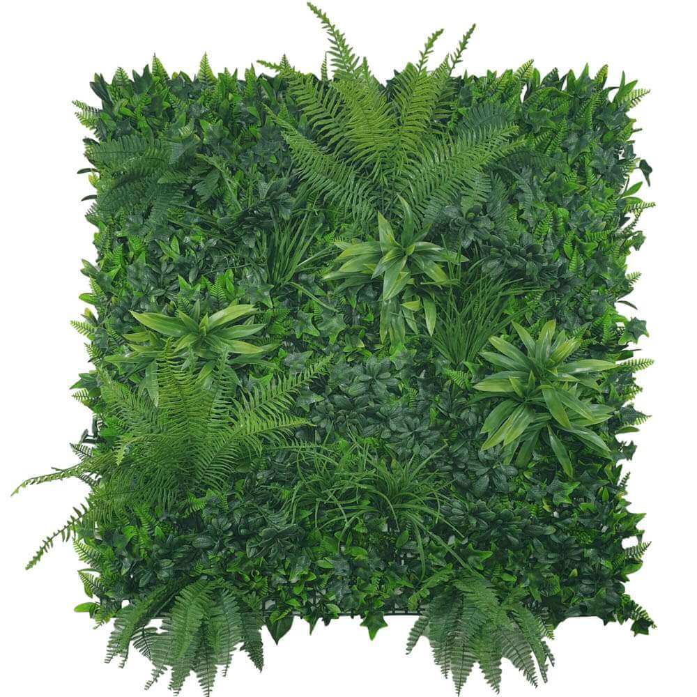 Jungle Fern Vertical Garden / Green Wall UV Resistant 1m x 1m - Designer Plants