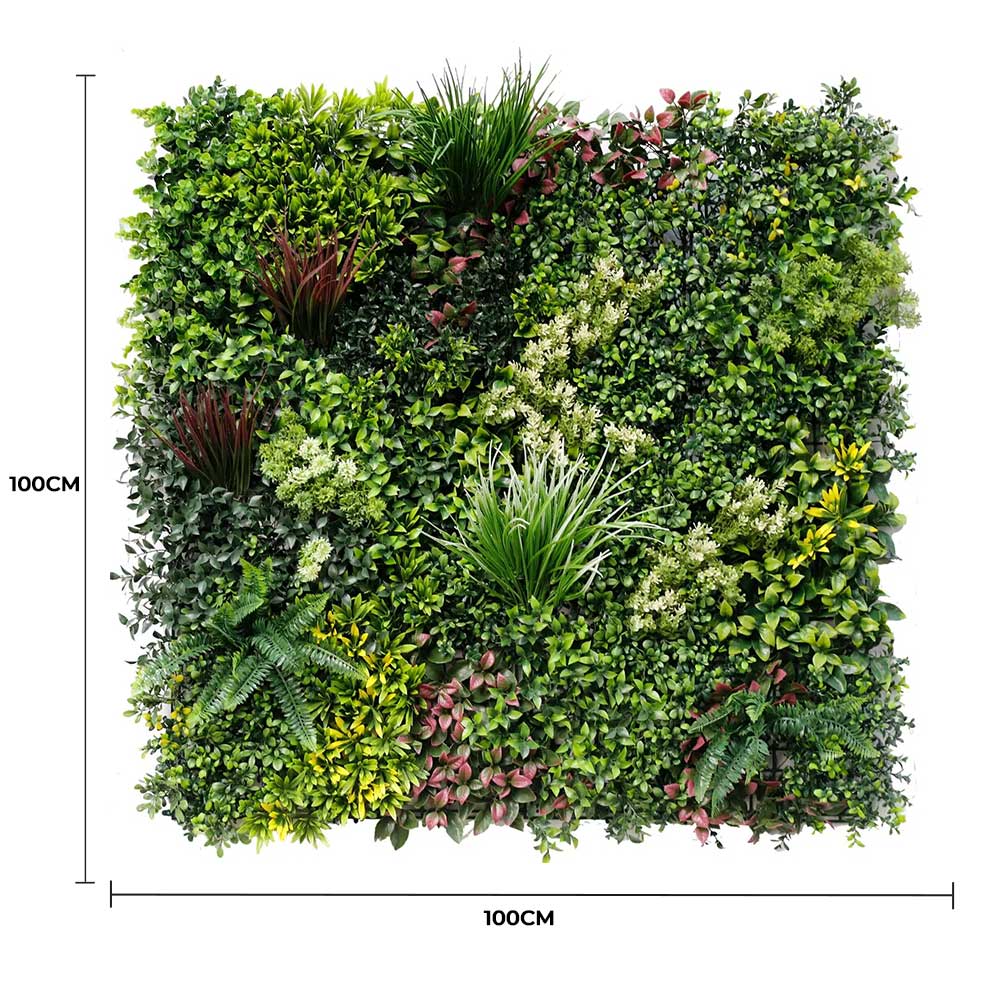 Luxury Evergreen Rainforest Recycled Vertical Garden / Green Wall UV Resistant 1m x 1m