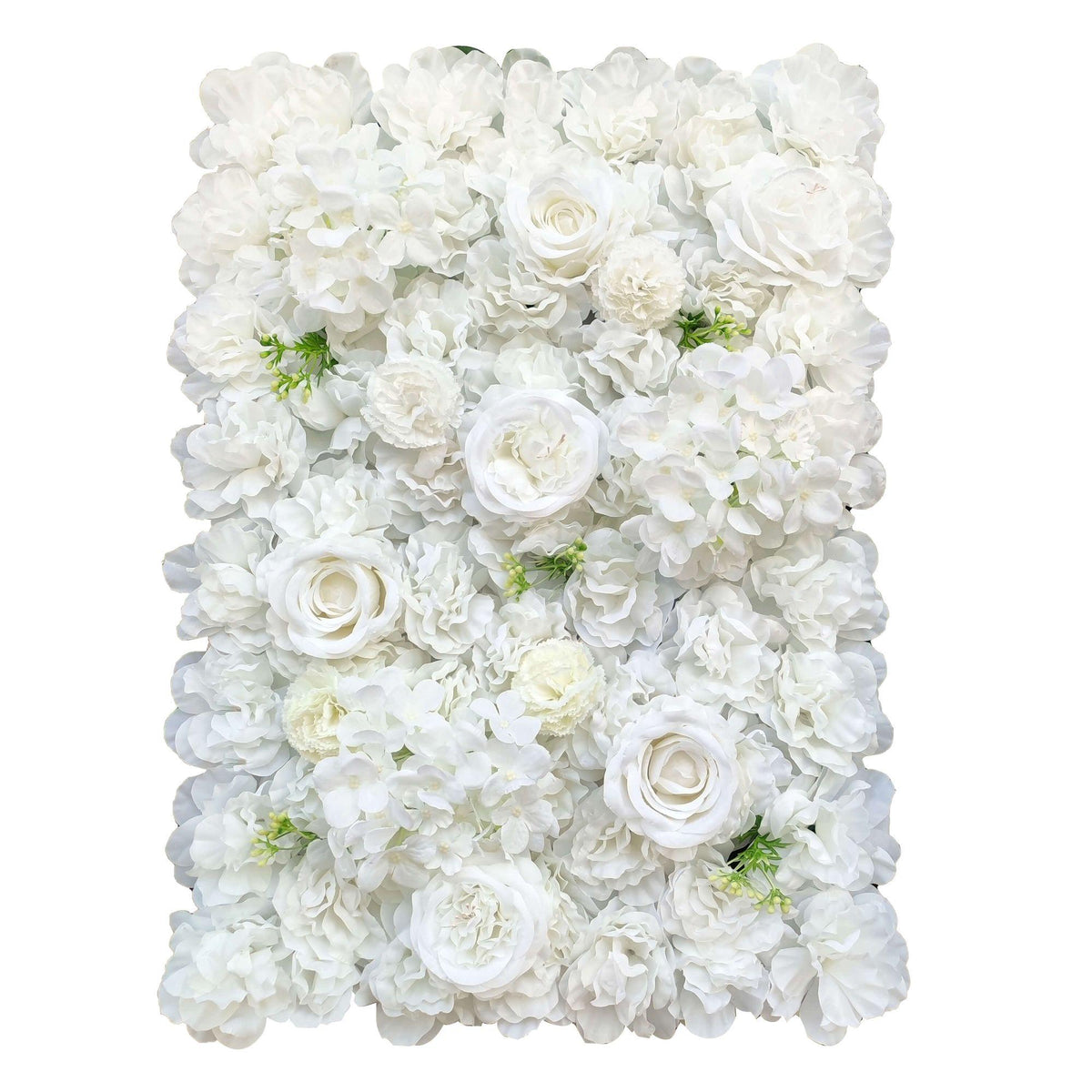Artificial Flower Wall Backdrop Panel 40cm x 60cm Mixed Whites - Designer Plants