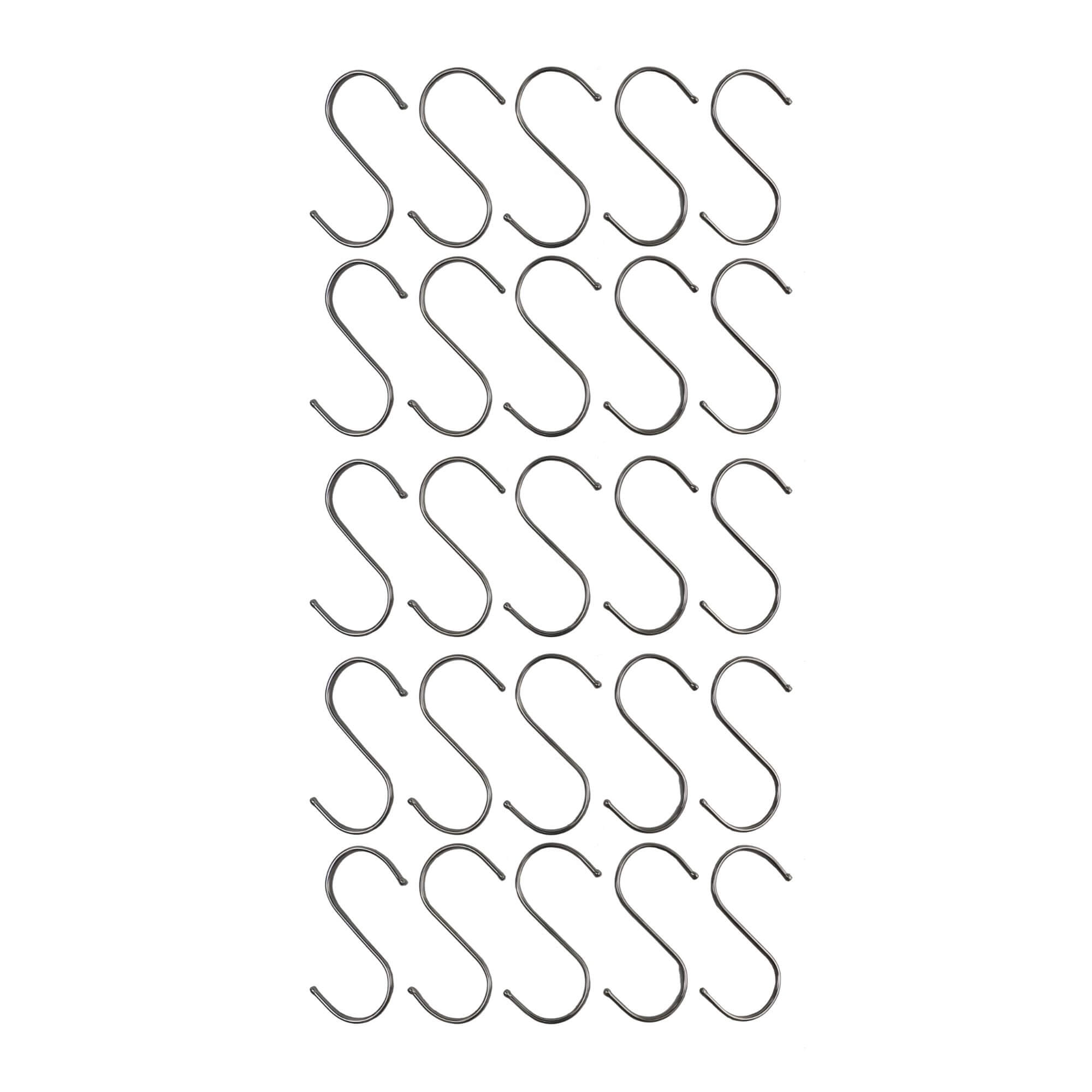 Stainless Steel Hanging S Hooks 12cm X 6cm 25 Pieces - Designer Plants