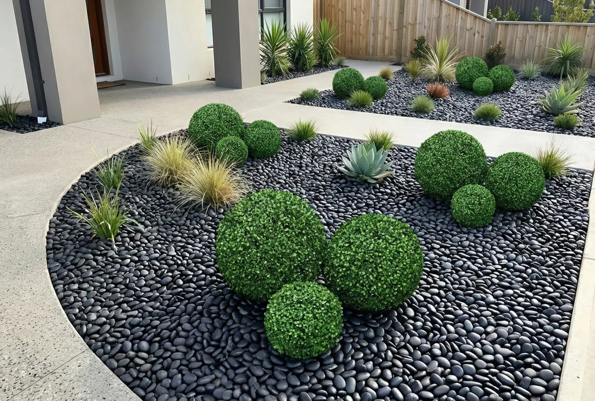 Large Green Leaf Buxus Faulkner Topiary Ball UV Resistant 48cm