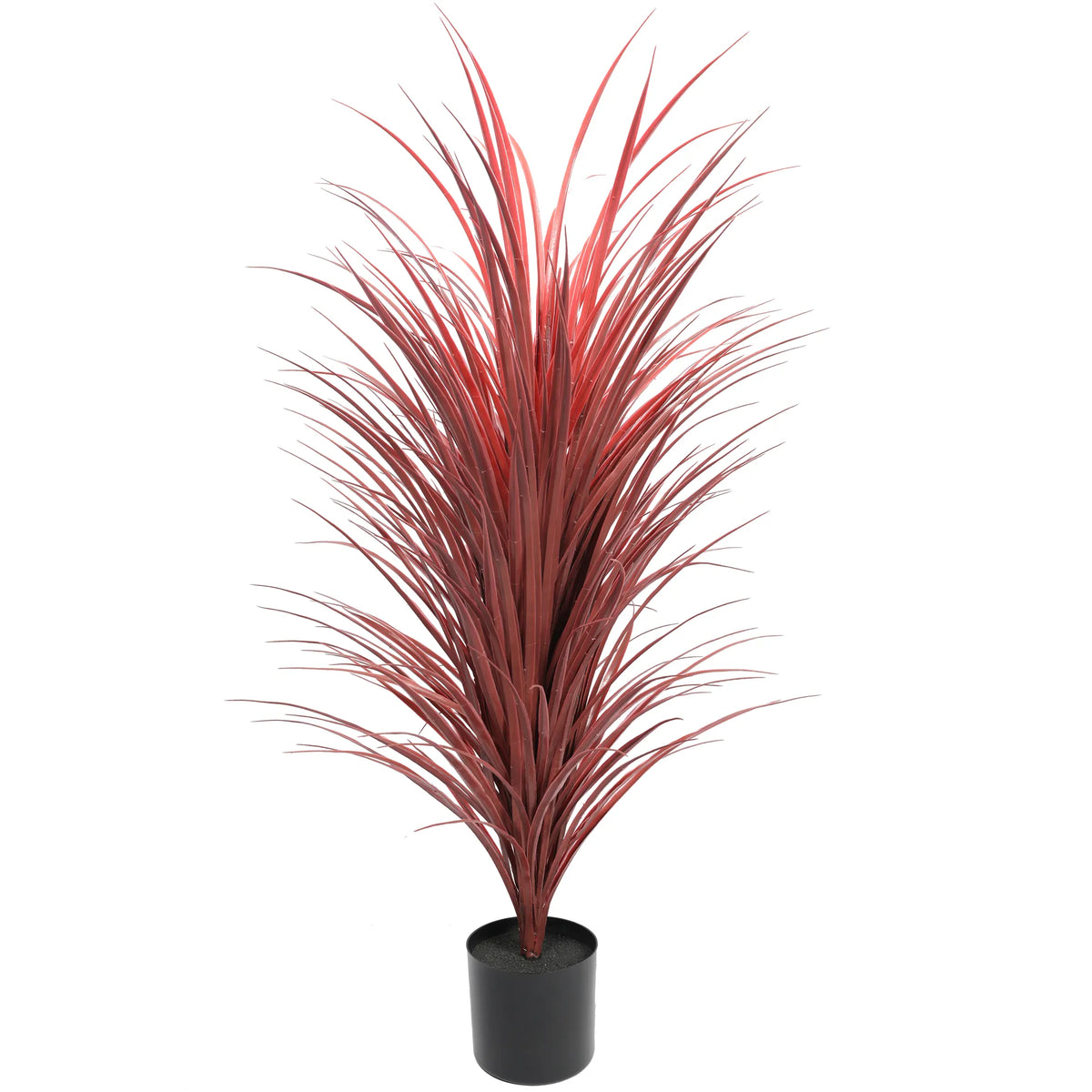 Burgundy Potted Artificial Long Grass (Yucca Grass) 115cm UV Resistant - Designer Plants