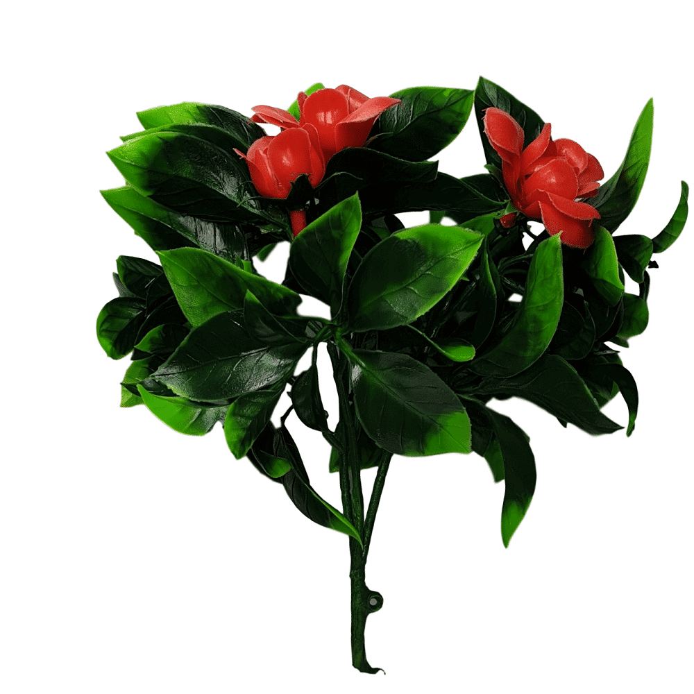 Flowering Red Rose Stem UV Resistant 30cm - Designer Plants