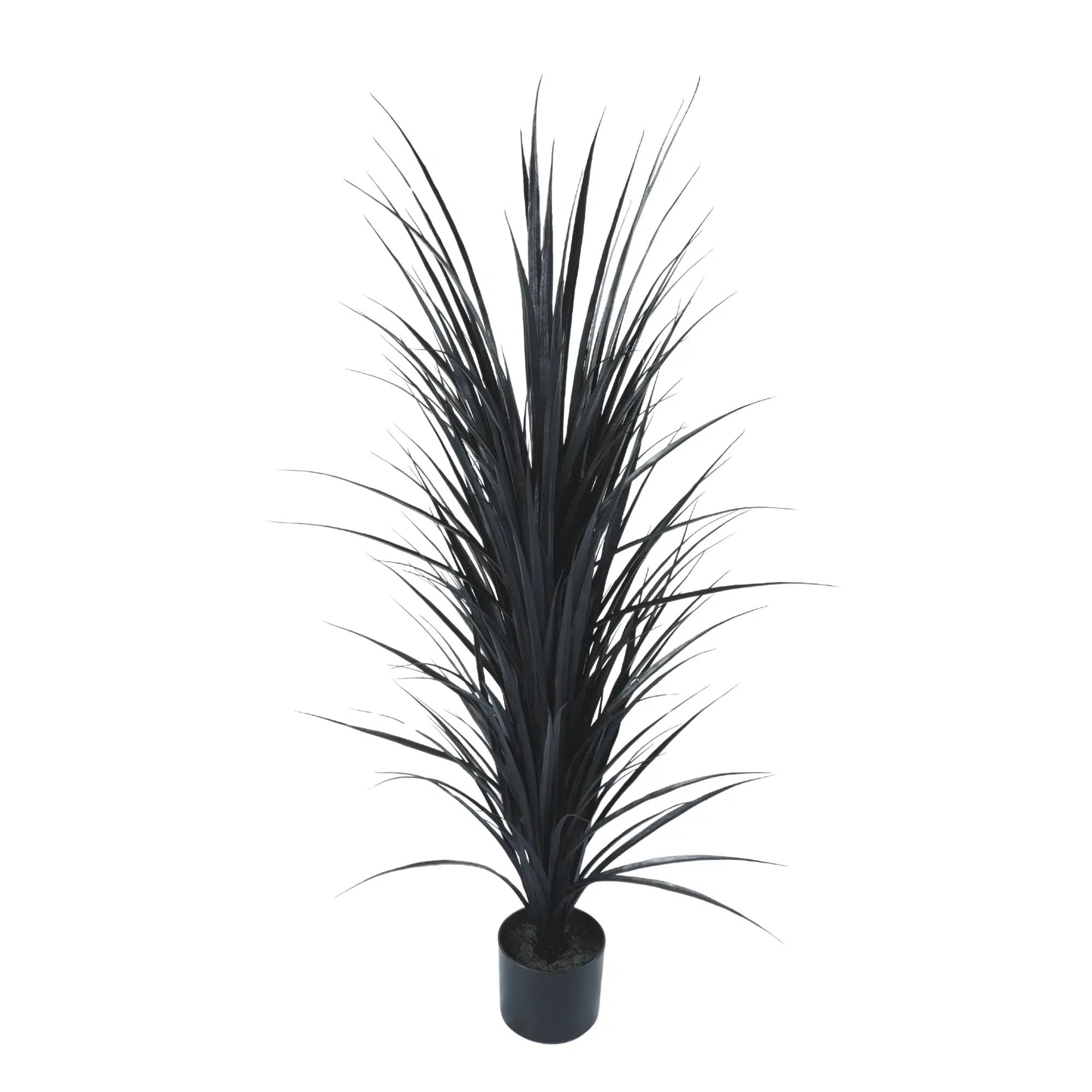 Premium Black Potted Artificial Long Grass (Yucca Grass) 115cm UV Resistant - Designer Plants