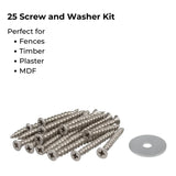 Screw and Washer Kit (Timber and Plaster) - 25 Pack - Designer Plants