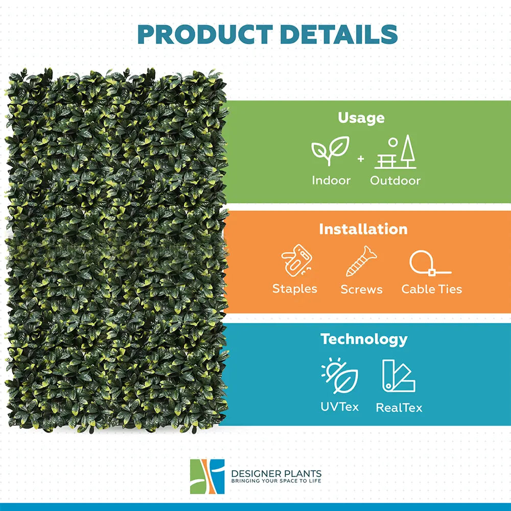 Laurel Hedge Panels UV Resistant 1m x 1m