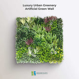 Premium Urban Greenery Artificial Vertical Garden / Green Wall UV Resistant 1m x 1m (Exclusive Model)