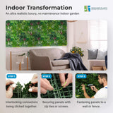Premium Urban Greenery Artificial Vertical Garden / Green Wall UV Resistant 1m x 1m (Exclusive Model)