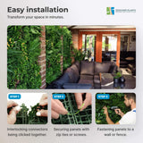 Luxury Country Fern Recycled Vertical Garden / Green Wall UV Resistant Sample