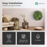 Flowering White Artificial Green Wall Disc UV Resistant 75cm (White Frame)