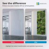 Luxury Triptych Vertical Garden / Living Wall Set 3 of Pieces 1m x 1m (3 SQM Set) UV Resistant