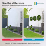 Flowering White Artificial Green Wall Disc UV Resistant 75cm (White Frame)
