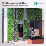 Luxury Country Fern Recycled Vertical Garden / Green Wall UV Resistant Sample