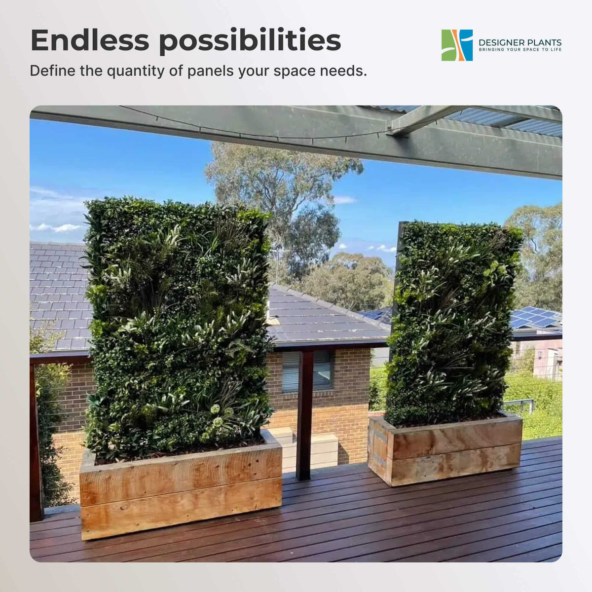 Garden of Eden Bespoke Vertical Garden / Artificial Green Wall UV Resistant 1m x 1m Fire Retardant