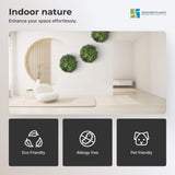 Flowering White Artificial Green Wall Disc UV Resistant 50cm (White Frame)