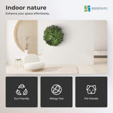 Flowering White Artificial Green Wall Disc UV Resistant 75cm (White Frame)