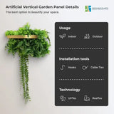 Gold Artificial Hanging Plant Disc Chandelier with Life-Like Trailing Foliage & Draping Greenery — 40cm UV Resistant