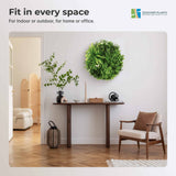 Flowering White Artificial Green Wall Disc UV Resistant 75cm (White Frame)