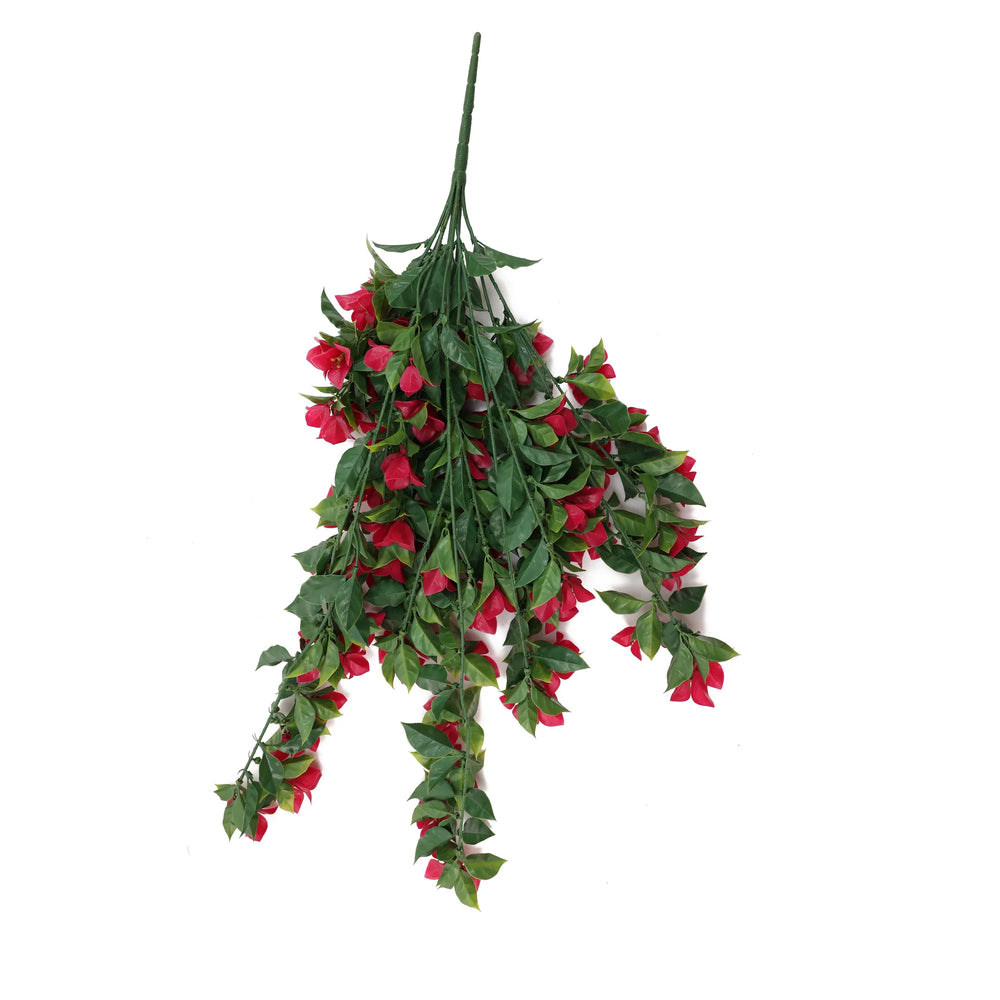 hanging artificial pink bougainvillea 90cm - full view