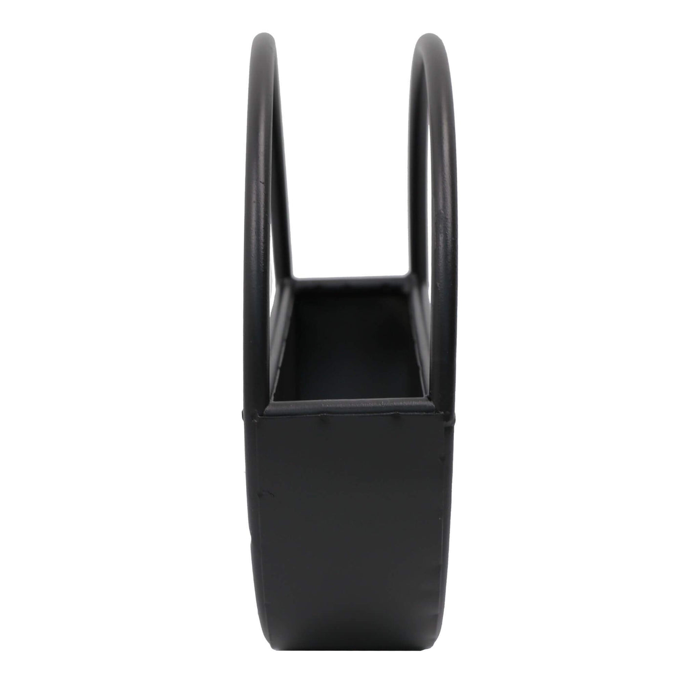 Premium Floating Half Moon / Semi Circle Metal Wall Planter | Onyx Black 35cm