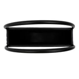 Premium Floating Half Moon / Semi Circle Metal Wall Planter | Onyx Black 35cm