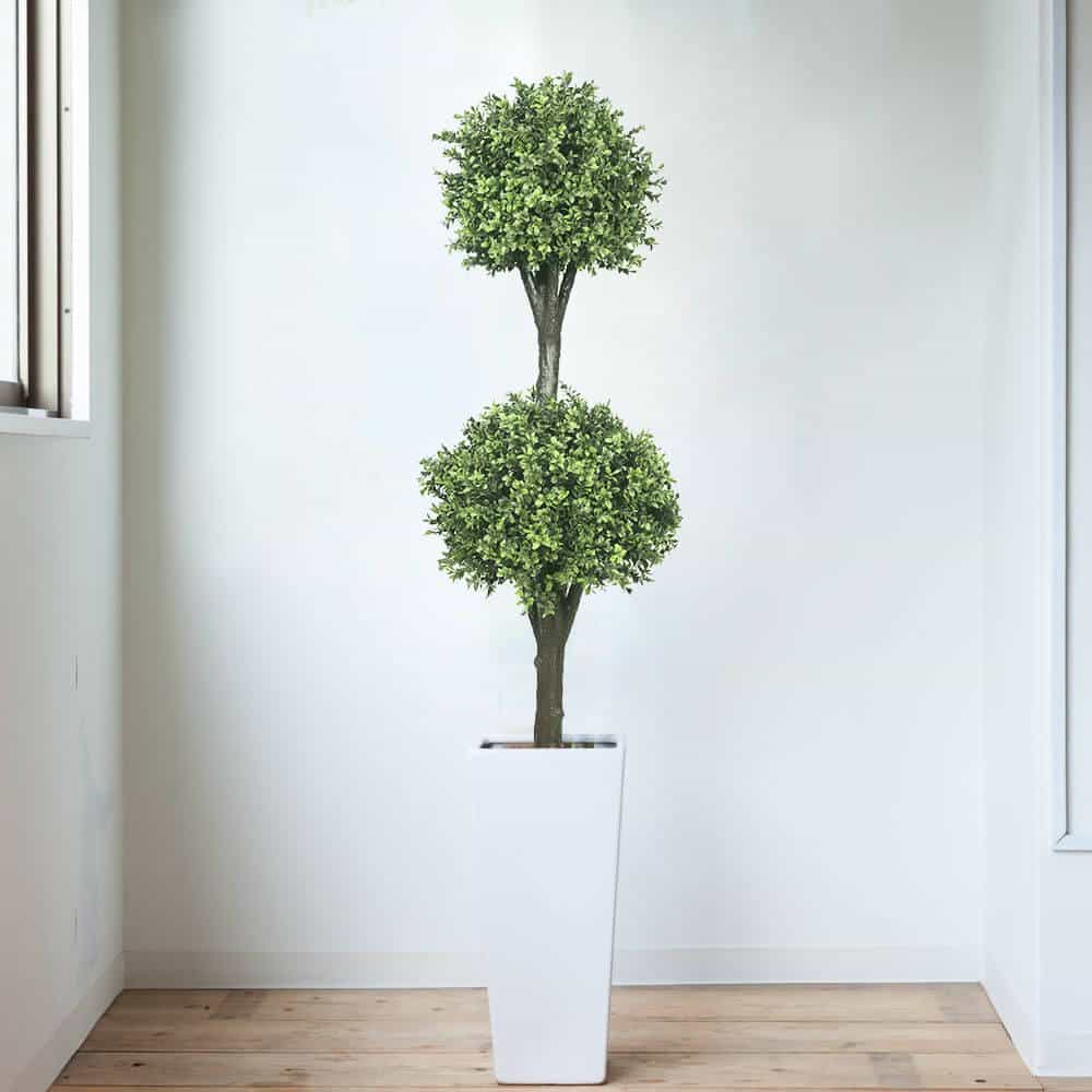 Artificial Topiary Tree 2 Ball Shrub 150cm UV Resistant