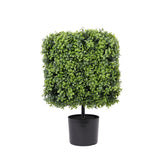 Premium Potted Artificial Square Topiary Plant 55cm UV Resistant - Designer Plants
