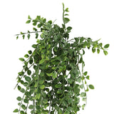 Artificial Hanging Dark Green Pearls Garland Bush UV Resistant and Fire Rated 20cm Wide x 75cm Long