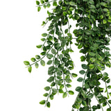Artificial Hanging Dark Green Pearls Garland Bush UV Resistant and Fire Rated 20cm Wide x 75cm Long