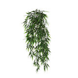 Artificial Hanging Dark Green Bamboo Leaf Garland Bush UV Resistant and Fire Rated 17cm Wide x 76cm Long - Designer Plants