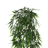 Artificial Hanging Dark Green Bamboo Leaf Garland Bush UV Resistant and Fire Rated 17cm Wide x 76cm Long