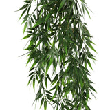 Artificial Hanging Dark Green Bamboo Leaf Garland Bush UV Resistant and Fire Rated 17cm Wide x 76cm Long