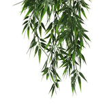 Artificial Hanging Dark Green Bamboo Leaf Garland Bush UV Resistant and Fire Rated 17cm Wide x 76cm Long