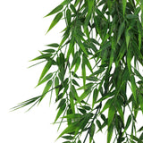 Artificial Hanging Dark Green Bamboo Leaf Garland Bush UV Resistant and Fire Rated 17cm Wide x 76cm Long