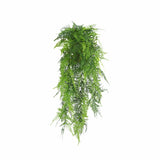 Artificial Hanging Lace Fern Vivid Green Garland Bush UV Resistant and Fire Rated 10cm Wide x 75cm Long - Designer Plants