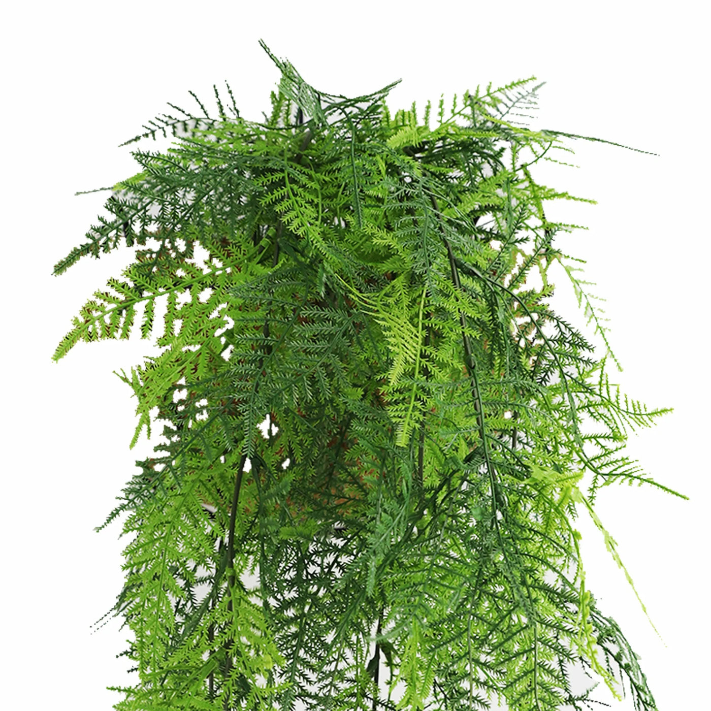 Artificial Hanging Lace Fern Vivid Green Garland Bush UV Resistant and Fire Rated 10cm Wide x 75cm Long